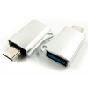 Перехідник OTG USB 2.0 AF to USB-C grey Dengos (ADP-019)