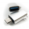 Перехідник OTG USB 2.0 AF to USB-C grey Dengos (ADP-019)