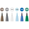 Лайнер Faber-Castell набір капілярних ручок пензликів PITT Artist Pens Brush Winterlude, 6 кольорів (32106)
