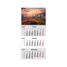 Календар Axent настінний квартальний 2027 р.,1 пр. UA 2 (8801-27-8-A)