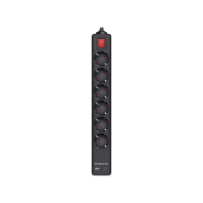 Мережевий подовжувач REAL-EL RS-PROTECT 605 3m, black (EL122300041)