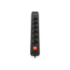 Мережевий подовжувач REAL-EL RS-PROTECT 605 3m, black (EL122300041)