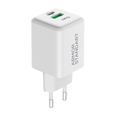 Зарядное устройство Armorstandart AR371 30W GaN Type-C + USB White (ARM77549)