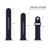 Ремешок для смарт-часов Armorstandart Sport Band (3 Straps) для Apple Watch 42 (Series 11-10)/41/40/38 Dark Blue (ARM49074)