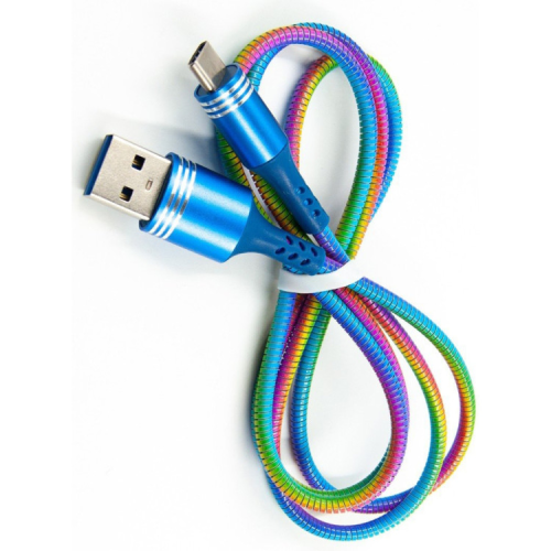 Дата кабель USB 2.0 AM to Type-C 1.0m Dengos (NTK-TC-SET-RAINBOW)