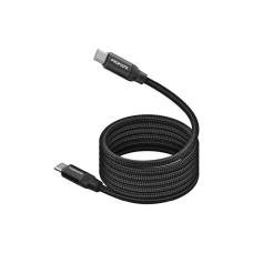 Дата кабель USB-C to USB-C springy.black Promate (springy.black)