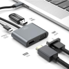Порт-реплікатор XO 4-in-1 Dock USB-C (HDMI/VGA/USB3.0/USB-C PD) (XO-HUB001SL)
