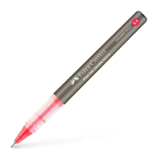 Ролер Faber-Castell Free Ink Needle Micro, колір чорнила червоний, 0,5 мм, одноразова (31406)