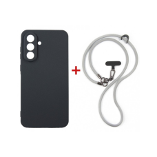Чохол до мобільного телефона Dengos Case + Cross-body Strap Samsung Galaxy A37 Black+Grey (DG-KM-CCRB-01)