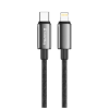Дата кабель USB-C to Lightning 2.0m PD30W zinc alloy braided black ColorWay (CW-CBPDCL099-BK)