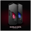 Кишеня зовнішня AXAGON USB-C 10Gbps metal box for M.2 NVMe & SATA SSD GAME (EEM2-GAM)