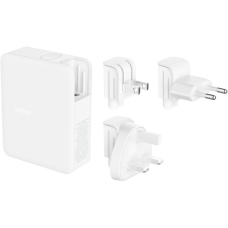 Зарядное устройство Belkin 140W 3хUSB-С GAN PD PPS USB-A White (WCH014BTWH)