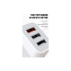 Зарядний пристрій XO USB L72 (3A, QC3.0, 3 Usb) + cable Micro USB White (XO-L72-BK)