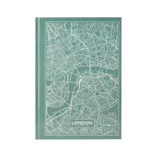 Книга записна Axent Maps London А4 в твердій обкладинці 96 аркушів в клітинку Бі (8422-516-A)