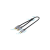 Кабель мультимедійний USB-C M to 2xRCA F 0.5m black Vention (BGVHD)