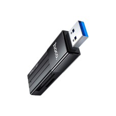 Зчитувач флеш-карт HOCO USB3.0 to microSD, microSDHC, microSDXC, SD, SDHC, SDXC, HB20 Black (6931474735218)