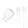 Зарядний пристрій XO 1xUSB QC3.0 + 1xUSB-C PD20W (XO-QC37)