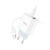 Зарядний пристрій HOCO C105A Stage 1xUSB-C PD20W + 1xUSB QC3.0 + cable USB-C to USB-C White (6931474782922)