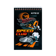 Блокнот Kite на спіралі Hot Wheels А6, 48 аркушів, нелінований (HW24-196)