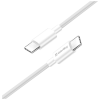 Дата кабель USB-C to USB-C 2.0m 5A 100W zinc alloy braided white ColorWay (CW-CBPDCC099-WT)