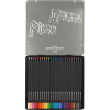 Олівці кольорові Faber-Castell Black Edition colour pencils 24 кольора тригранні чорне дерево, металева коробка (116425) (32086)