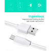 Дата кабель USB 2.0 AM to Micro 5P 2.0m 2.4A PVC X1 white HOCO (6957531042686)