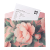 Папка - конверт Buromax А4 на кнопці, PEONY ARABESKI, напівпрозора, рожева (BM.3943-10)