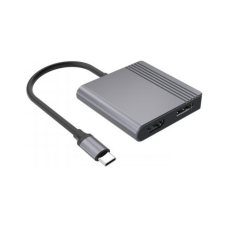Перехідник USB-C M to HDMI F + DisplayPort F 4K60Hz Cablexpert (A-CM-HDMIFDPF-01)