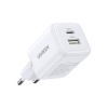 Зарядний пристрій Ugreen X514 1xUSB-C PD20W + 1xUSB GaN white (65006)