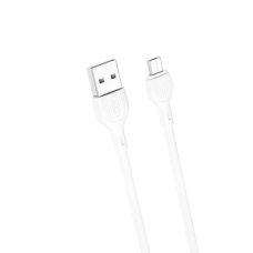 Дата кабель USB 2.0 AM to Micro 5P 1.0m 2.1A white XO (NB200-M-WH)