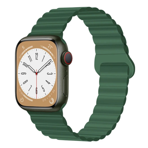 Ремешок для смарт-часов Drobak Silicone Magnetic Link для Apple Watch All Series 38/40/41mm Army Green (898919)
