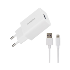 Зарядний пристрій Proda USB 2,4A + USB Lightning cable (PD-A43i-WHT)