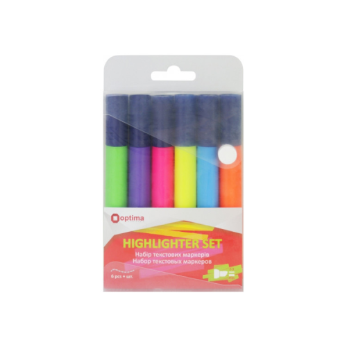 Набор маркеров Optima текстовых 1-4,5 мм, 6 цветов в пенале (O15830)