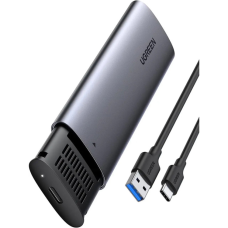 Кишеня зовнішня Ugreen USB-C to M.2 B-Key/M+B Key SSD 5Gbps SATA 3.0 aluminum 0.5m (10903)