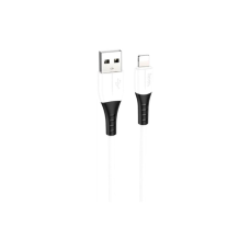 Дата кабель USB 2.0 AM to Lightning 1.0m 2.4A silicone X82 white HOCO (6931474768544)