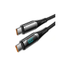 Дата кабель USB-C to USB-C 2.0m 100W Digital Display black Essager (ES-XCTT1-YDA01)