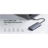 Концентратор Cudy USB-C 6-in-1 1xHDMI 4K + 1xUSB-C + 1xUSB 3.0 5Gbps + 2xUSB 2.0 (UH606)