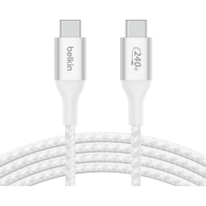 Дата кабель USB-C to USB-C 2.0m 240W white Belkin (CAB015BT2MWH)