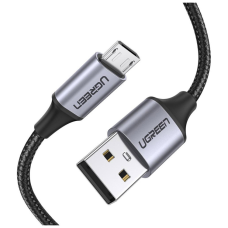 Дата кабель USB 2.0 AM to Micro 5P 0.5m 2A US290 black Ugreen (60145)