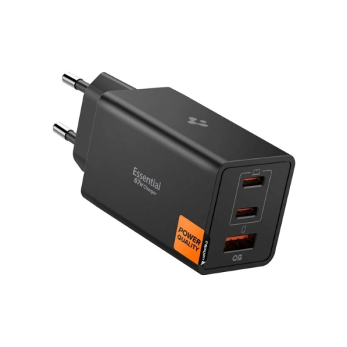 Зарядний пристрій Spigen 2xUSB-C PD + 1xUSB 67W black (ACH09458)