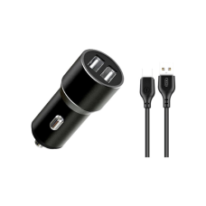 Зарядний пристрій XO 1xUSB + cable USB to USB-C TZ09 black (6920680873500)