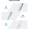 Дата кабель USB 2.0 AM to USB-C 0.25m 3A braided US288 white Ugreen (60129)