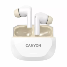 Наушники Canyon Hexagon 7 TWS ANC+ENC Wireless Charge White/Beige (CNS-TWS7WB)