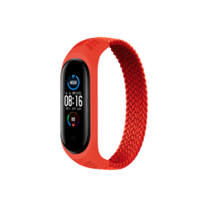 Ремешок для фитнес браслета BeCover Elastic Nylon Style для Xiaomi Mi Smart Band 5/6 (Size S) Red (706144)