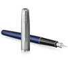 Ручка пір'яна Parker SONNET 17 Essentials Metal Blue Lacquer CT  FP F (83 711)