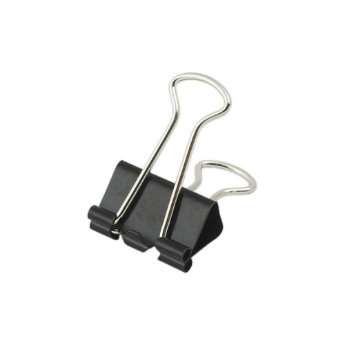 Биндер металлический H-Tone 19 мм, 12 шт, черные (BIND-HT-JJ40316-19)