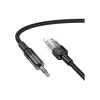 Кабель мультимедійний Lightning to 3.5mm M 1.0m UPA27 Spirit transparent Black HOCO (6942007612524)