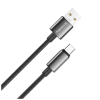 Дата кабель USB 2.0 AM to USB-C 1.0m 3A zinc alloy braided black ColorWay (CW-CBUC098-BK)