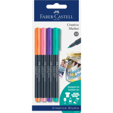 Набір маркерів Faber-Castell тонких для декору CreativeMarker M (1,5 мм) 4 кольора (32658)