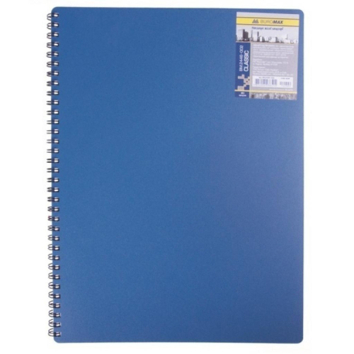 Блокнот Buromax spiral side, А6, 80sheets, CLASSIC, square, blue (BM.2589-002)
